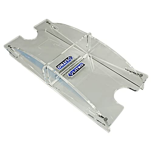LITKO Standard Card Deck Holder | Draw & Discard, 40-60 | US/EU 70x100mm | Playing card tray for Magic, Pokémon & TCGs | Angled finger notch | Snap-fit, no glue | Laser-cut acrylic - color: Clear, size: Holds 40-60 Standard Cards. Draw & Discard Piles