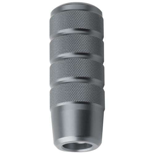 Osilly 3.74 Inch Aluminum Shift Knob with 3 Threaded Adapters, Gray | aluminum alloy construction, ergonomic extended grip, supplied adapters, for manual and select automatic cars, interior parts - color: Gray