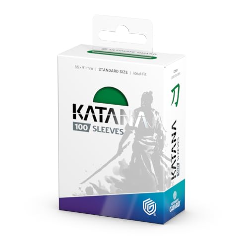 Ultimate Guard Katana Card Sleeves: 100 Standard Size TCG Sleeves, 66 x 91mm, Jade Garden Back, Tournament Quality, No PVC & Acid-Free, High Clarity - color: Jade Garden, size: Standard Size (66 x 91mm)