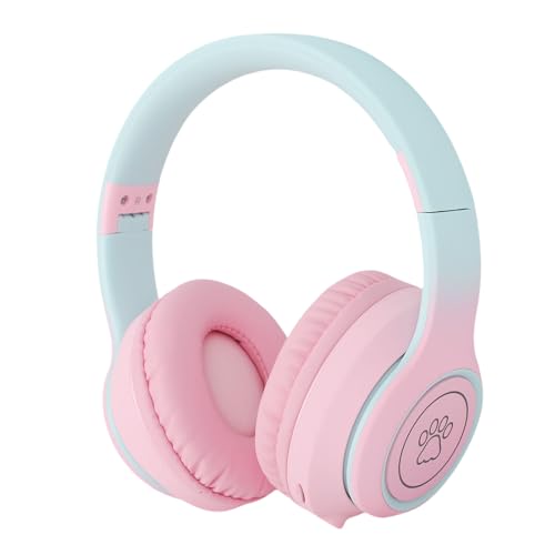 Over Ear ANC Active Noise Cancelling Headphone Gaming Headset for Long Term Wear 1 Unit (Pink) - color: Pink