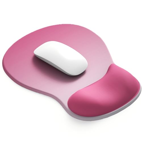 ErgoComfort Gel Wrist Rest Mouse Pad-Ergonomic Office Mousepad with Wrist Support-Non-Slip, Design Desk Accessories Mat for Home&Game Decor (06Rose Quartz) - color: 06Rose Quartz