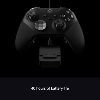 Xbox Wireless Gaming Controller | Elite Series 2 | Black | Console, PC, and Cloud Devices | Adjustable Thumbsticks | Trigger Locks - color: Black