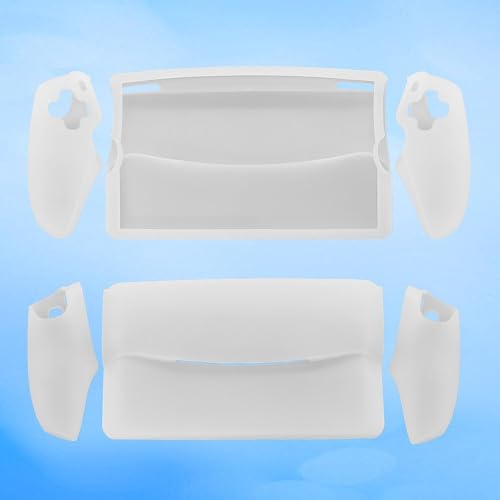 Controller Silicone Cover Controller Skin Split Protective Sleeve for PS5 PlayStation Portal Handheld Game Console Soft Rubber Case (White) - color: White
