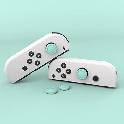 eXtremeRate PlayVital Joystick Caps for Nintendo Switch, Thumbstick Grips for Switch Lite, Analog Cover for OLED Joycon Thumb Grip Caps - Misty Green - color: Misty Green