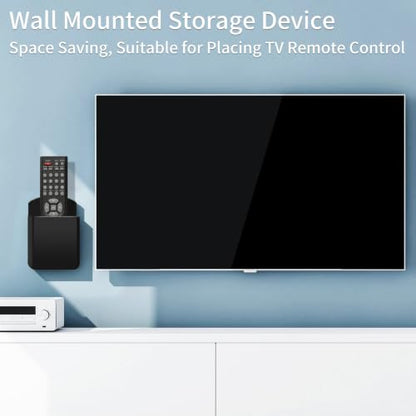2 Pcs Remote Control Holder Wall Mount,TV Remote Holder for Home(Black) | Wall mount storage box organizer,self adhesive remote holder for home,office,bedroom,school