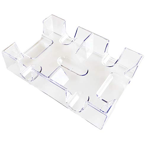 Yuanhe Clear 2 Deck Canasta Playing Card Tray-No Swivel Base - style: 2 Deck