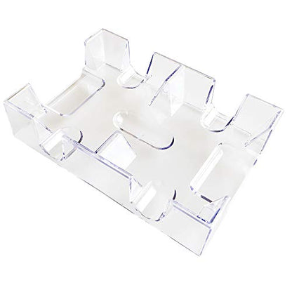 Yuanhe Clear 2 Deck Canasta Playing Card Tray-No Swivel Base - style: 2 Deck