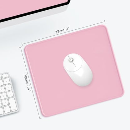 스티치 엣지가 있는 마우스 패드, 미끄럼 방지 고무 베이스가 있는 다중 패턴 컴퓨터 마우스 패드, 세탁 가능한 천 마우스패드, 게임, 노트북, PC용 (핑크) - color: 04핑크