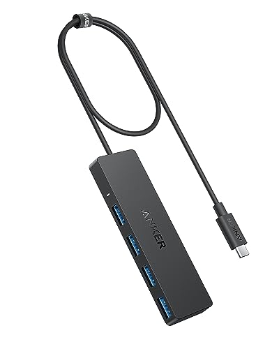 Anker USB C Hub, 4-in-1 USB Splitter, USB Extender, Computer Accessories | Multiport adapter with 5Gbps Data Transfer for USB-C Port Laptop, PC, Desktop and More (Charging Not Supported)(USB-C, 2ft) - size: 2 ft, style: USB-C