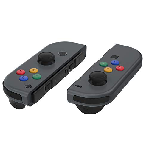 eXtremeRate Replacement Colorful ABXY Directions Buttons for JoyCon, DIY Keys Repair Kits with Tools for Nintendo Switch & Switch OLED - Controller Shell NOT Included - color: Color