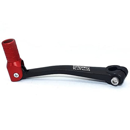 CNC Aluminum Folding Gear Shift Lever, Foldable Gear Shift Lever Fit for 50cc 110cc 250cc Dirt Pit Monkey Bike Motorcycle ATV Quad Accessories Parts (Black&Red) - color: Black&Red