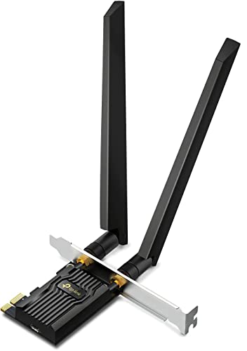 TP-Link WiFi 6E Intel AX210 AXE5400 PCIe WiFi Card for Desktop PC - (Archer TXE72E), Bluetooth 5.3, WPA3, 802.11ax Tri Band Wireless Adapter with MU-MIMO, OFDMA, Ultra-Low Latency, for Windows 10,11 - style: AXE5400, WiFi 6E