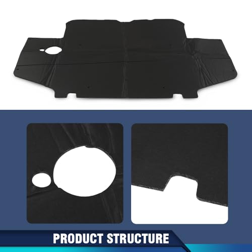 PIT66 Hood Insulation Pad Compatible with Toyota Tacoma 1995-2000 - style: 1995-2000 Toyota Tacoma
