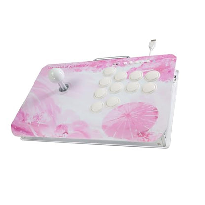 Varmilo Kassai X Arcade Fight Stick Rapid Trigger Tournament Grade Controller for Fighting Games Two Versions Standard PC Only or Pro Compatible with PC PS4 PS5 Nintendo Switch 1/2 (Sakura, Standard (PC-Only))