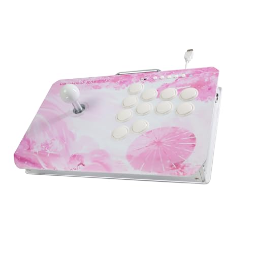 Varmilo Kassai X Arcade Fight Stick Rapid Trigger Tournament Grade Controller for Fighting Games Two Versions Standard PC Only or Pro Compatible with PC PS4 PS5 Nintendo Switch 1/2 (Sakura, Standard (PC-Only))
