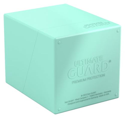 Ultimate Guard Boulder Solid 100+, Deck Case for 100 Double-Sleeved TCG Cards, Mint Green, Secure & Durable Storage for Trading Card Games, No Transparency - color: Mint Green