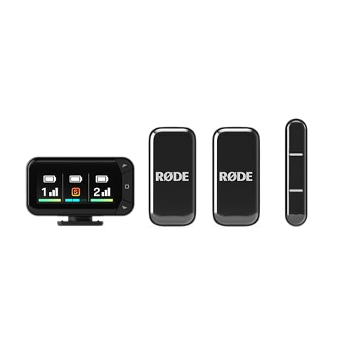 RØDE Wireless Micro - Compact Wireless Microphone Camera Kit, Two Mics with Camera Receiver, Smartphone Receiver, and Charge Case for Content Creation - USB-C, Black - color: USB-C Camera Kit