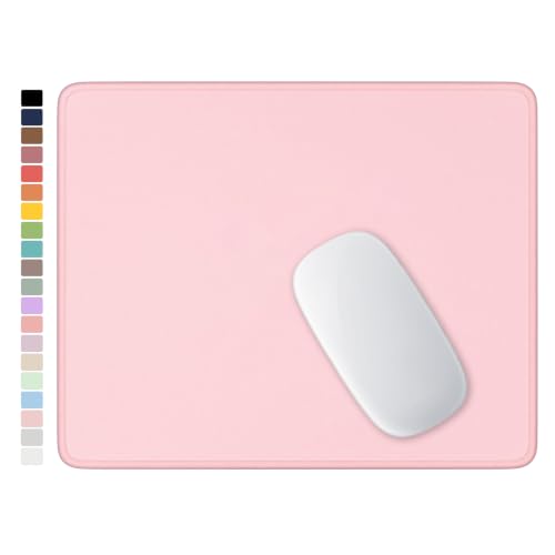 Hsurbtra Mouse Pad, Premium-Textured Square Mousepad 10.2 x 8.3 Inch, Stitched Edge Anti-Slip Waterproof Rubber Pretty Cute Computer Mat for Office Gaming Laptop Women Kids Pink - color: Pink, size: Square Mousepad (10.2" x 8.3")