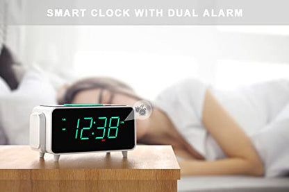 Emerson Smartset Dual Alarm Clock FM Radio with Wireless Charging, Bluetooth Speaker, Ultra Fast Charging for Airpods/iPhone, Foldable Stand, USB Charger, Adjustable LED Glow, ER100501 - style: ER100501