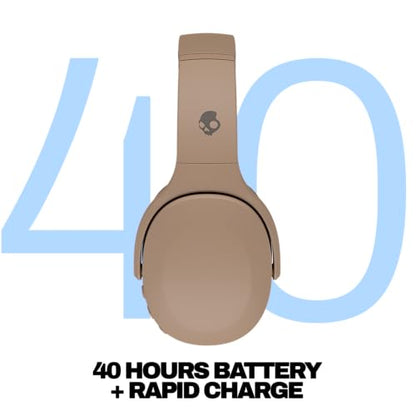 Skullcandy Crusher Evo Wireless Bluetooth Headphones with Multi-Sensory Bass, Noise Isolating Over-Ear Fit, Up to 40 Hours Battery, Microphone for iPhone Android - Primer - color: Primer