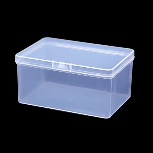 2PCS Clear Plastic Deck Card Storage Box, Card Boxes,Collectible Trading Card Cases, Plastic Storage Containers Box for Game Card,Puzzle, chess pieces and other accessories - color: Clear(2Pcs)