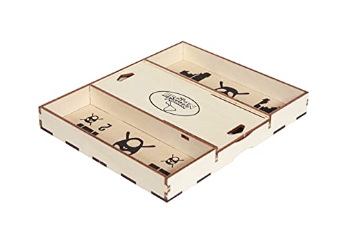 The Broken Token Game Organizer Compatible with Spirit Island - Wooden Game Organizing Box with Multiple Trays
