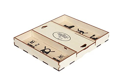The Broken Token Game Organizer Compatible with Spirit Island - Wooden Game Organizing Box with Multiple Trays