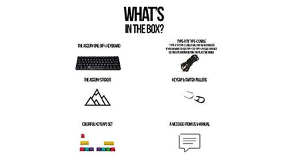 One - Hot-Swappable 60% Mechanical Keyboard with Extra Colorful Keycaps, RGB Lights, Spill Proof, Optical Switches (Gateron Blue)