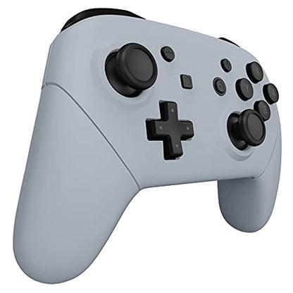eXtremeRate New Hope Gray Faceplate Backplate Handles for Nintendo Switch Pro Controller, DIY Replacement Hand Grip Housing Shell Cover for Nintendo Switch Pro - Controller NOT Included - color: New Hope Gray