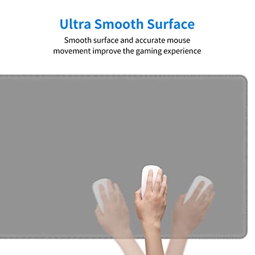 Gray Mouse Pad Extended Large Gaming Mousepad XL Big Long Oversized Desk Mat Stitched Edges 31.5 X 11.8 Inch for Home Office - color: Black13