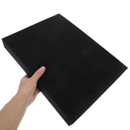 Toyvian 4pcs Easy Tear Foam Inserts for Toolbox and Photo Box, Black Sponge Cushioning Foam with Soundproof Feature, for Packing and Movement Protection