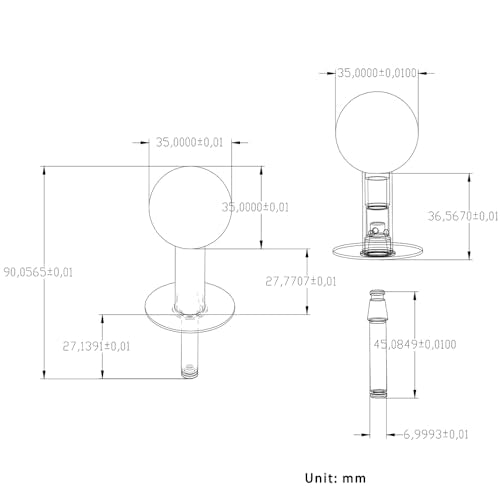 SZJLMKJ Quick Release Shaft Link 2 Detachable Shaft with Ball Top for Sanwa joystitck Seimitsu Stick Victrix Pro FS Arcade Fight Stick
