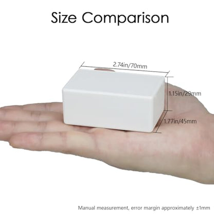 LeMotech Project Box 10 Pieces ABS Plastic Electrical Project Case Small Junction Box for Electronics White 2.76 x 1.77 x 1.14 inch (70 x 45 x 29 mm) - color: 10 pieces, size: 2.76"x 1.77"x 1.14"