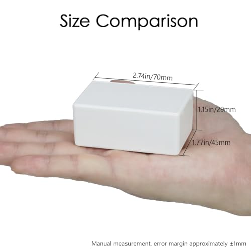 LeMotech Project Box 5 Pieces ABS Plastic Electrical Project Case Small Junction Box for Electronics White 2.75 x 1.77 x 1.14 inch (70 x 45 x 29 mm) - color: 5 pieces, size: 2.75"x 1.77"x 1.14"