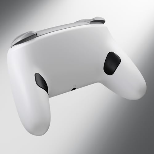 eXtremeRate Bottom Shell for Nintendo Switch 2 Pro, White | Custom DIY Rear Back Plate Housing Replacement Cover Case for Nintendo Switch 2 Pro Controller - color: White