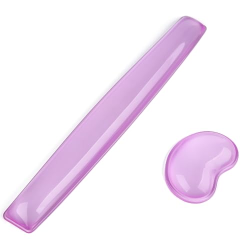 Gel Keyboard & Mouse Wrist Rest Set - Keyboard Wrist Rest Pad & Mouse Support for Office Gaming Pad Computer Laptop Ergonomic Comfortable Pain Relief- Pad Set - color: Purple Pad Set