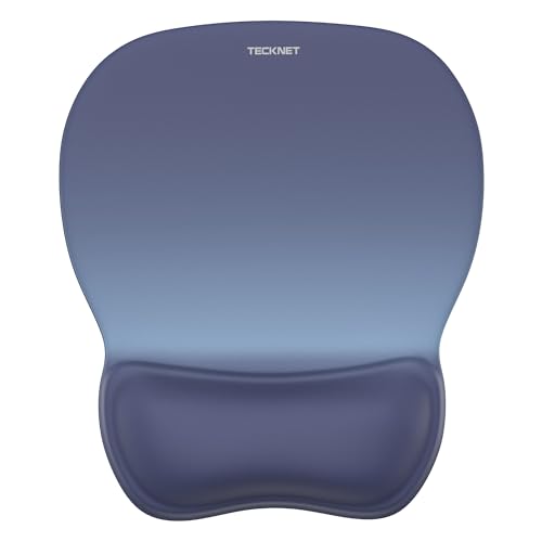 TECKNET Gel Mouse Pad with Wrist Rest, Ergonomic Office Mousepad with Wrist Support - Non-Slip & Smooth Surface Comfortable Desk Accessories Mat for Office, Gaming and Study - Gradient - color: Gradient Color, size: 10L x 8W inches