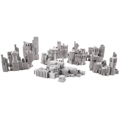 6mm Sci-Fi Cityscape Bundle 2 - Tabletop Terrain for Miniatures Games Such as Epic Battletech Adeptus Titanicus (Bundle 2) - size: Bundle 2 without Hexes