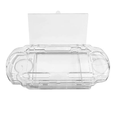 Transparent Hard Case for PSP 2000 3000, Clear Crystal Shell Cover with Screen Protector, Shockproof Protective Housing Replacement for PSP Slim Console, Gaming Collector Display