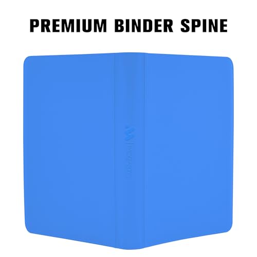 Card Binder 16 Pocket,Trading Card Binder Holds up to 1408 Cards with 44 Sleeves,Zipper Card Holder Album Compatible with TCG Card/Game Cards/Sports Card-Light blue - color: Sky Bule