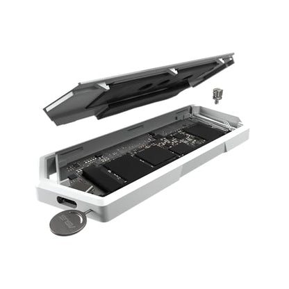 ASUS ROG Strix Arion White M.2 NVMe SSD Enclosure-USB3.2 Gen 2x1 Type-C (10Gbps), Dual USB-C to C & USB-C to A, Screwdriver-Free, Fits PCIe 2280/2260/2242/2230 M Key/B+M Key, 1 Year Warranty - size: White|up to 10Gbps, style: ROG Arion