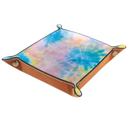 Tie Dye Dice Tray Dice Rolling Tray Folding Dice Holder for Dice Games, Like RPG, DND and Other Table Games - color: Multi 17