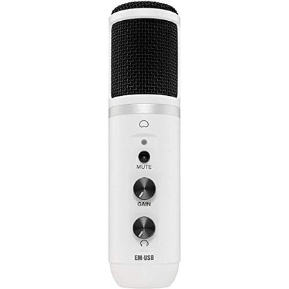 Mackie EM-Series, Limited Edition White USB Condenser Microphone (EM-USB-LTD) - size: USB, style: Compact - White