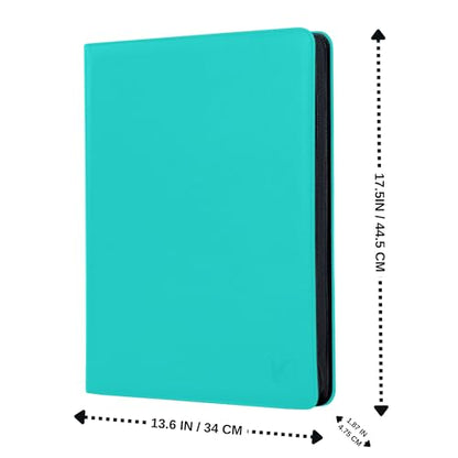1000+ Pockets Trading Card Binder, 16-Pocket Card Ablum Compatible with MTG,Sports Cards & Other Standard Size Trading Cards (Teal) - color: Teal