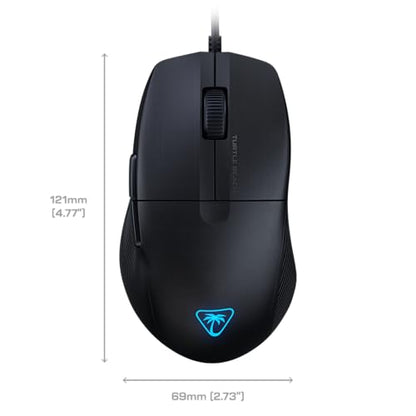 Turtle Beach Pure SEL Wired RGB Gaming Mouse for PC | Ultra-Lightweight, 8K DPI Optical Sensor, Mechanical Switches, Pretension System, Pure PTFE Glides, AIMO RGB Lighting, Black - color: Black