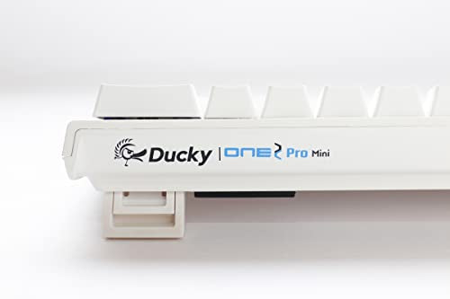 Ducky One 2 Pro Mini White Edition Mechanical Keyboard, RGB LED - Kailh White (US) | 60% mechanical gaming keyboard with RGB backlight - color: Kailh BOX White