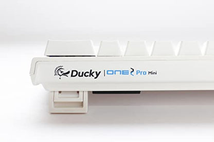 Ducky One 2 Pro Mini White Edition Mechanical Keyboard, RGB LED - Kailh White (US) | 60% mechanical gaming keyboard with RGB backlight - color: Kailh BOX White
