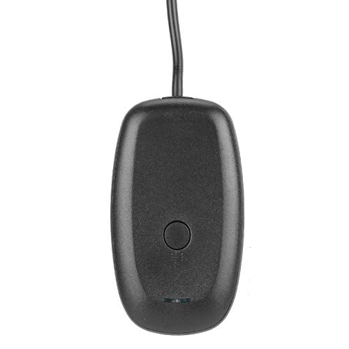 GGFOXLEW Wireless USB Gaming Receiver Adapter, ABS 360 Wireless Adapter with 1.7in Cable, 360 Receiver with Driver CD, Gaming USB Receiver for 360 Controller Desktop PC Laptop Gaming