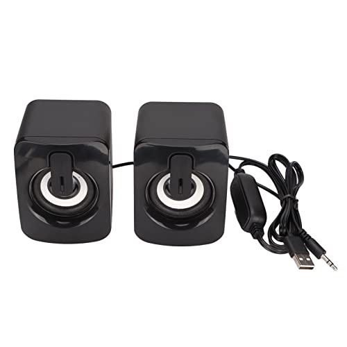 Mini Computer Speaker Stereo Less Distortion USB Powered Wired Small Speaker for for Desktop PC Laptop,Laptop Desktop Gaming Stereo Speaker Computer Speakers