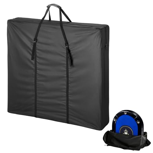 8 Player Poker Table Storage Bag, Carry Case for 72" Folding Table | Bags for 71" / 72"-Oval Folding Poker Tables for Large Moving, 600D Portable Protective Covers - Black 37 x 37 x 5.9 Inch - size: 37" x 37" x 5.9"